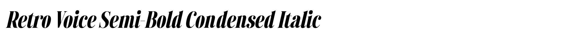 Retro Voice Semi-Bold Condensed Italic image